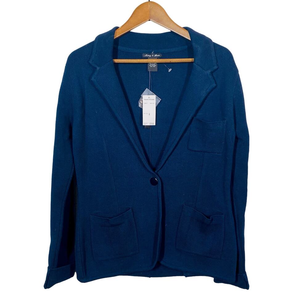 NEW! Audrey & Grace Milano Cardigan Button Front Pockets Blazer Style - M
